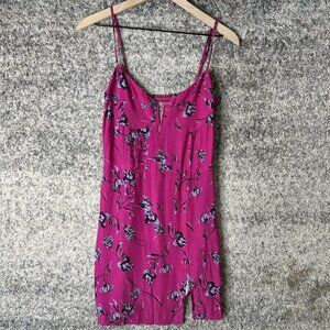 Blue Life Donia Dress Womens Medium Pink Floral Viscose Mini Made USA Summer